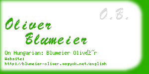 oliver blumeier business card